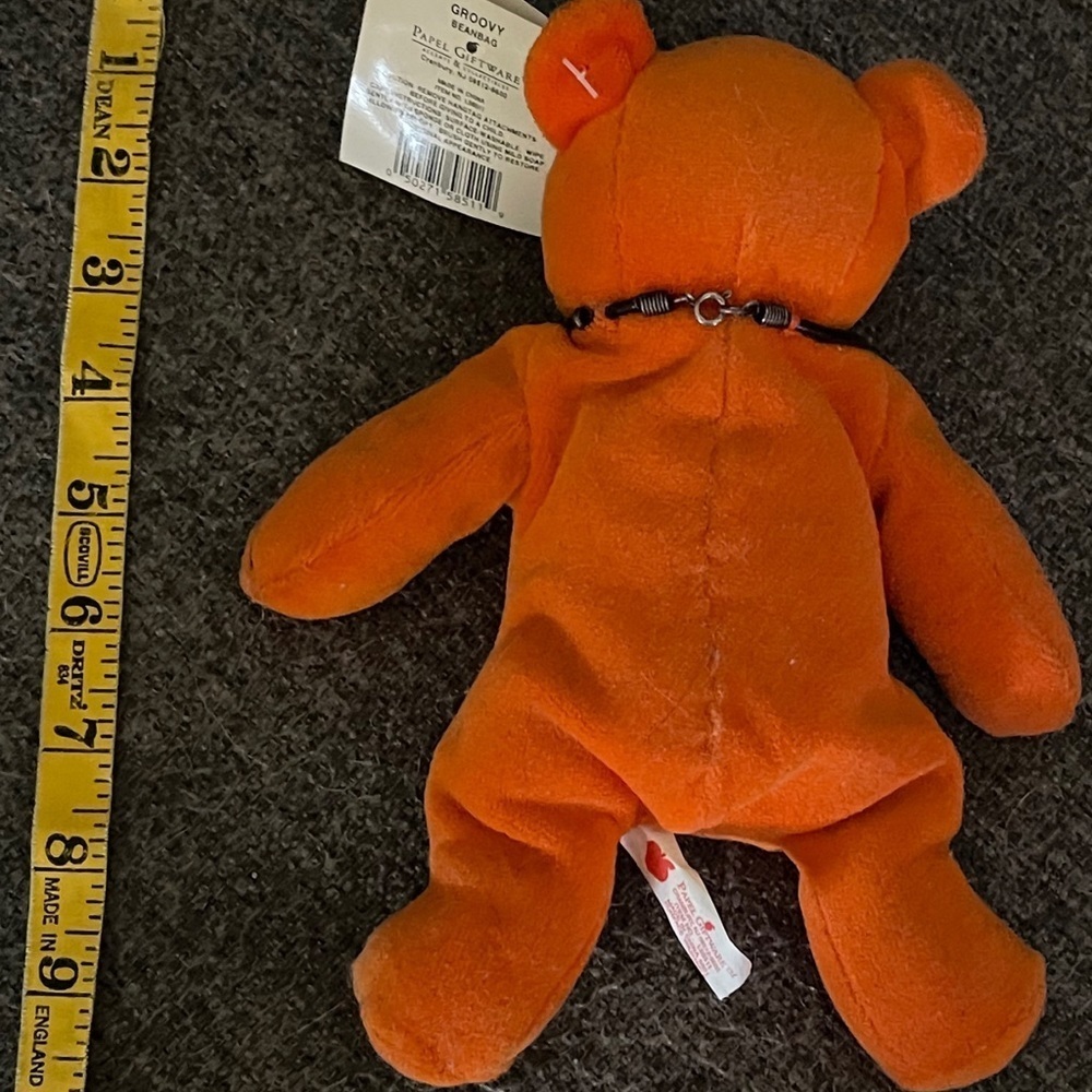 PAPEL GIFTWARES & COLLECTABLES GROOVY BEANBAG Orange Bear VINTAGE - Picture 6 of 13